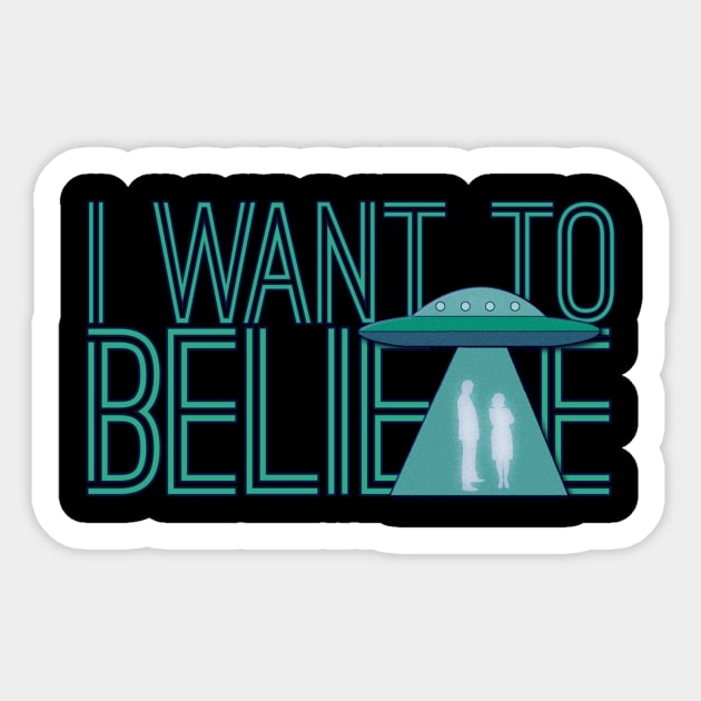 X-Files I Want To Believe Sticker by octoberaine